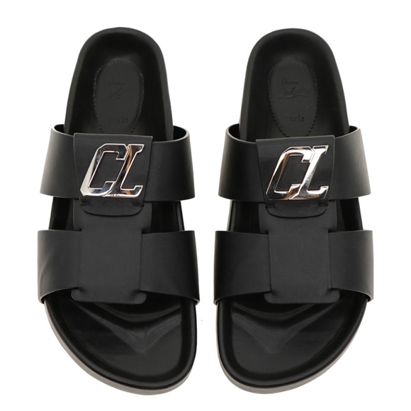 Christian Louboutin Dhabubizz Sandals Black Leather Size 11 US New main image 6